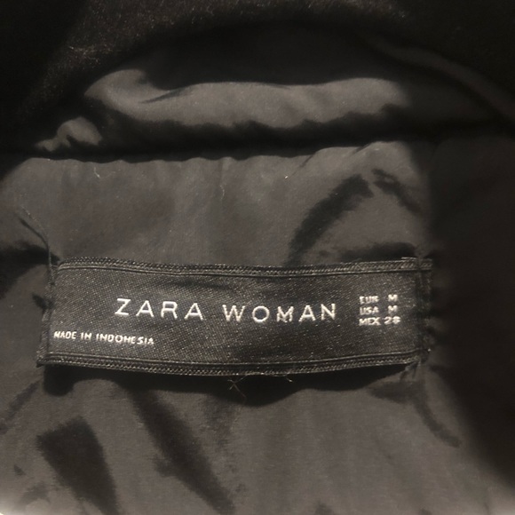 Zara women’s light weight utility style jacket - black, size medium - Picture 3 of 9